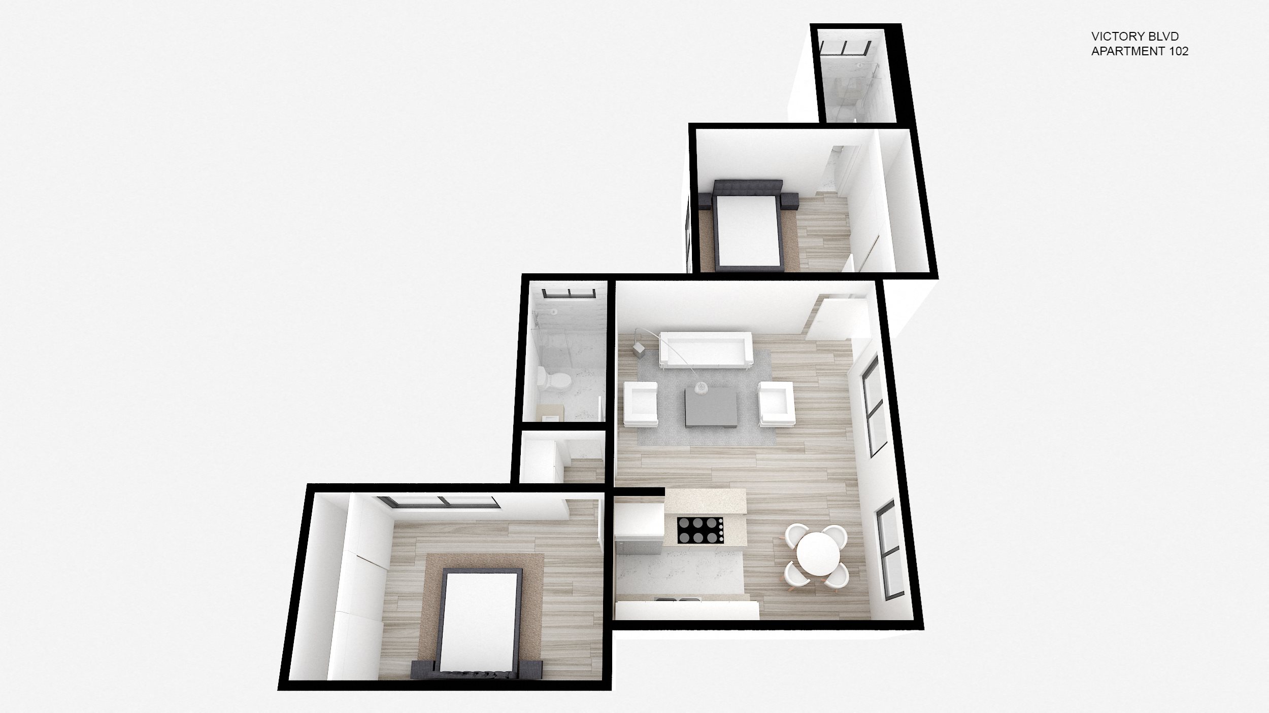 Two Bed + Two Bath